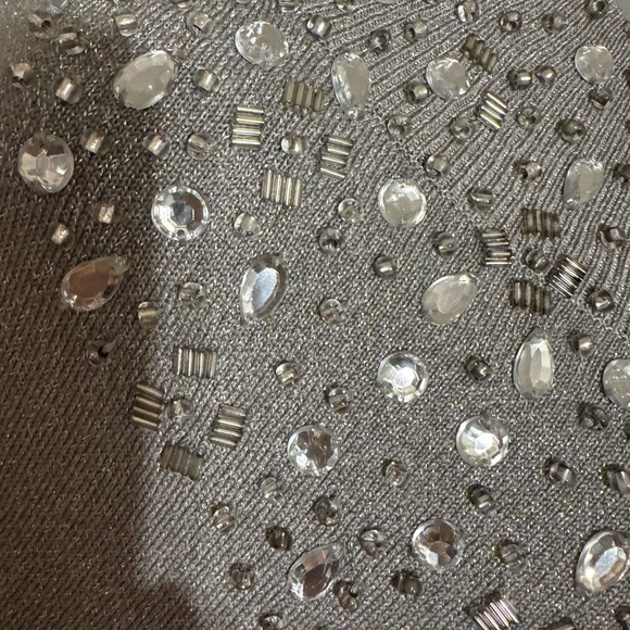 NWT GORGEOUS *SPECIAL OCASSION* SILVER SPARKLING TOP SMALL #6 - Picture 3 of 10